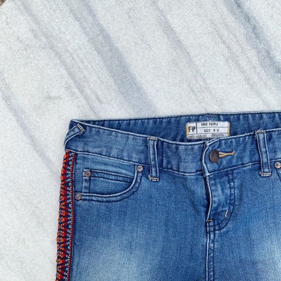 Free People Embroidered Side Jeans - Picture 3 of 6